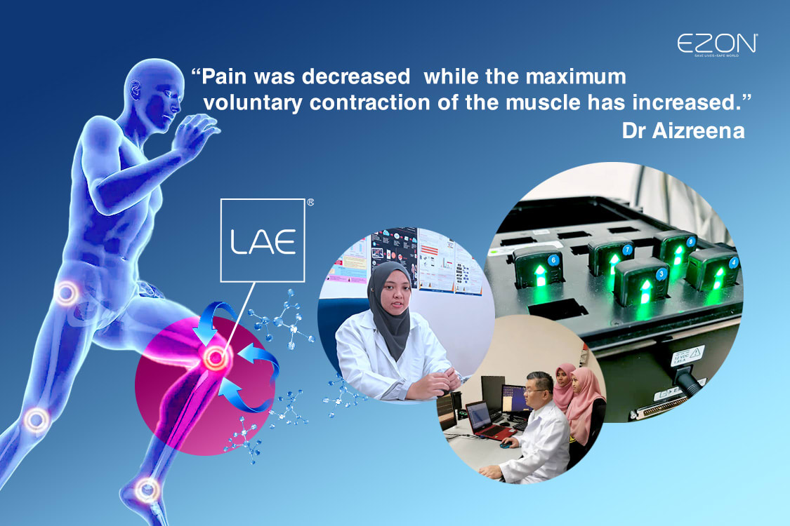Pain was decreased  while the maximum voluntary contraction of the muscle has increased